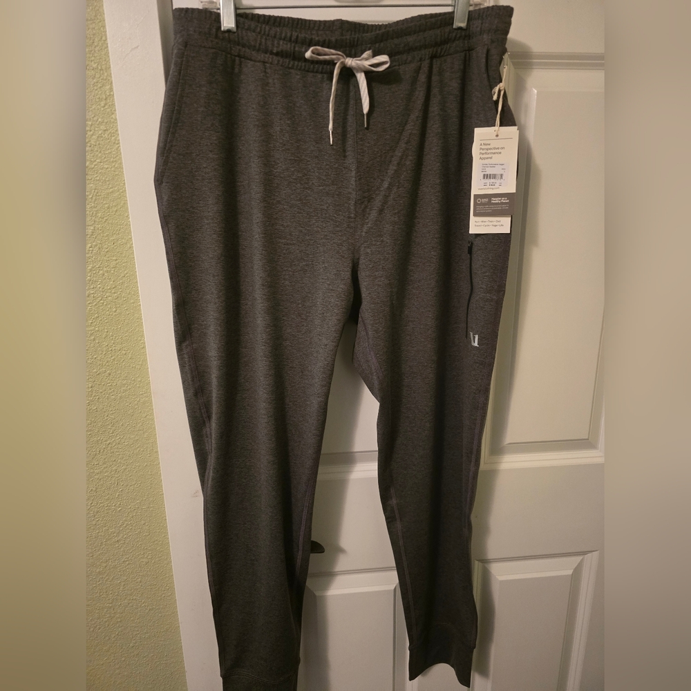 vuori sunday performance jogger charcoal heather Men's L
